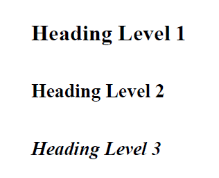 ３階層のヘディングの表記例
